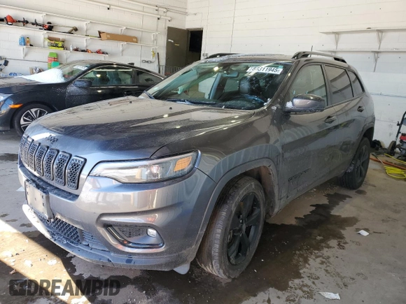 2021 Jeep Cherokee Altitude with VIN 1C4PJLLB2MD187590, listed as a Copart auction lot 88311945 with 49,253 mi miles and Salvage Title. Bid and sale history available at carsss.com. Image 1.