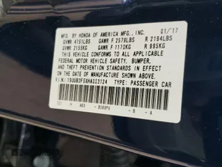 2017 Acura TLX V6 w/Technology Pkg with VIN 19UUB3F5XHA003124, listed as a Copart auction lot 79726844 with 68,278 mi miles and Salvage Title. Bid and sale history available at carsss.com. Image 12.