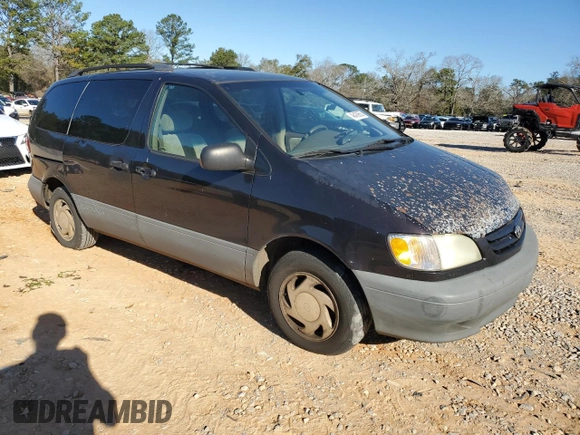 2001 Toyota Sienna LE with VIN 4T3ZF13C71U364074, listed as a Copart auction lot 46439655 with 421,623 mi miles and Salvage Title. Bid and sale history available at carsss.com. Image 4.