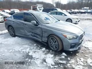 2014 Infiniti Q50 Premium with VIN JN1BV7AR8EM690406, listed as a IAAI auction lot 41525545 with 163,582 mi miles. Bid and sale history available at carsss.com. Image 1.