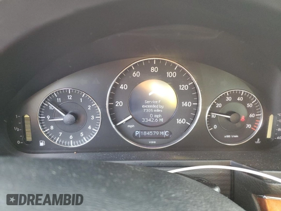 2007 Mercedes-Benz E-Class Sport 5.5L with VIN WDBUF72X27A992020, listed as a Copart auction lot 48470235 with 184,579 mi miles and Clean Title. Bid and sale history available at carsss.com. Image 9.