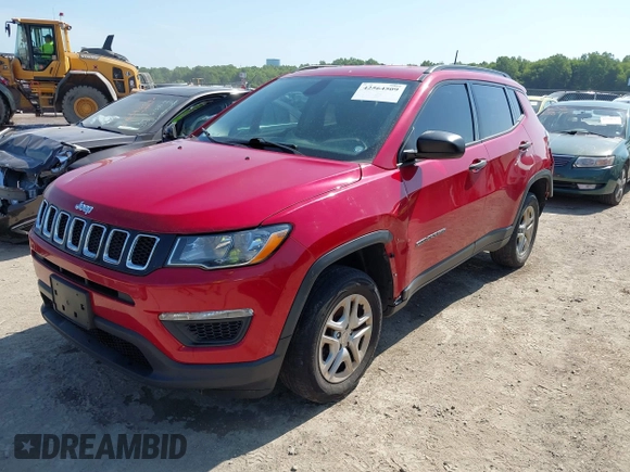 2017 Jeep Compass Sport z VIN 3C4NJDAB4HT642441, wystawiony jako IAAI lot #42564509 z przebiegiem 133 483 mil mil oraz . Historia ofert i sprzedaży dostępna na DreamBid. Obrazek 18.
