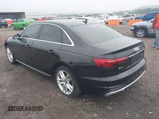2020 Audi A4 Premium Plus with VIN WAUENAF41LA052093, listed as a IAAI auction lot 39436553 with 30,810 mi miles and . Bid and sale history available at carsss.com. Image 3.