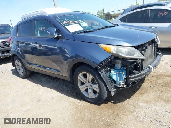 2013 Kia Sportage LX with VIN KNDPB3A27D7395592, listed as a IAAI auction lot 42102273 with 87,991 mi miles and . Bid and sale history available at DreamBid. Image 1.