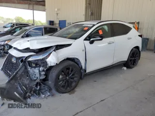 2024 Lexus NX 350 F Sport z VIN 2T2KGCEZ5RC041509, wystawiony jako Copart lot #55049175 z przebiegiem Nie podano mil oraz Szkoda całkowita • Salvage title. Historia ofert i sprzedaży dostępna na DreamBid. Obrazek 1.