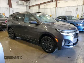 2022 Chevrolet Equinox RS with VIN 3GNAXWEV5NS186231, listed as a Copart auction lot 55881605 with 21,840 mi miles and Salvage title. Bid and sale history available at DreamBid. Image 4.