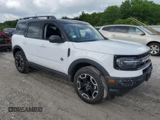2024 Ford Bronco Sport Outer Banks z VIN 3FMCR9C64RRF18760, wystawiony jako Copart lot #58146365 z przebiegiem 12 446 mil mil oraz Szkoda całkowita • Salvage title. Historia ofert i sprzedaży dostępna na DreamBid. Obrazek 4.