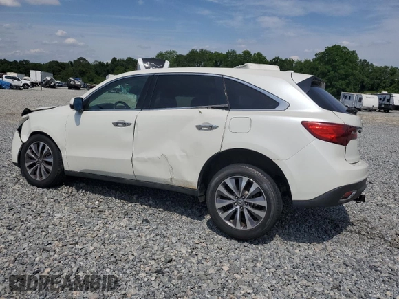 2015 Acura MDX Technology z VIN 5FRYD3H48FB001633, wystawiony jako Copart lot #57508545 z przebiegiem 135 944 mil mil oraz Szkoda całkowita • Salvage title. Historia ofert i sprzedaży dostępna na DreamBid. Obrazek 2.