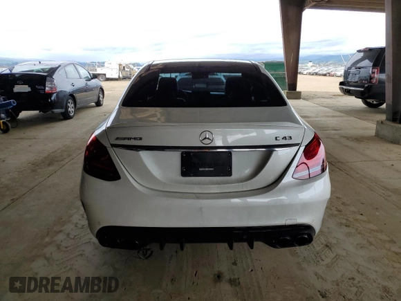 2020 Mercedes-Benz C 43 AMG with VIN 55SWF6EB6LU332227, listed as a Copart auction lot 46474325 with 93,148 mi miles and Salvage Title. Bid and sale history available at carsss.com. Image 6.