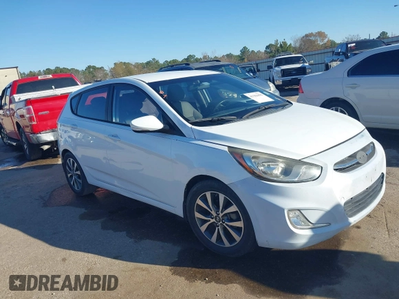 2015 Hyundai Accent Sport with VIN KMHCU5AE9FU205662, listed as a IAAI auction lot 41384496 with 80,133 mi miles. Bid and sale history available at carsss.com. Image 1.