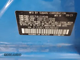 2024 Subaru Impreza Sport with VIN JF1GUAFC3R8288143, listed as a Copart auction lot 77478034 with 11,671 mi miles and Salvage Title. Bid and sale history available at carsss.com. Image 13.