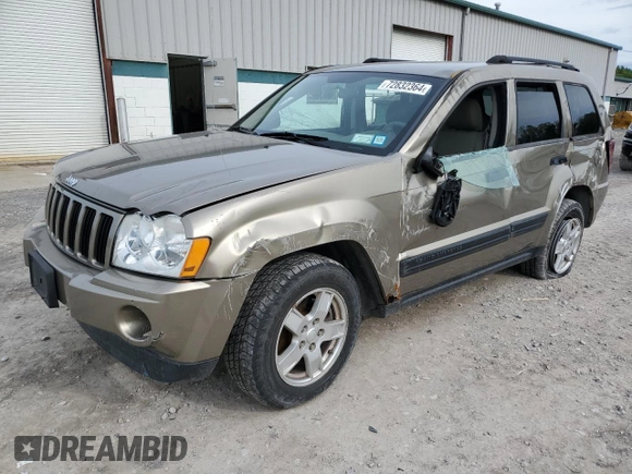 2006 Jeep Grand Cherokee Laredo with VIN 1J4GR48K16C112048, listed as a Copart auction lot 72832364 with 27,573 mi miles and Salvage Title. Bid and sale history available at carsss.com. Image 1.