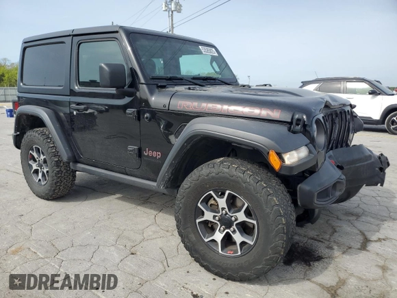 2021 Jeep Wrangler Rubicon with VIN 1C4HJXCG5MW797267, listed as a Copart auction lot 53585825 with 44,496 mi miles and Salvage title. Bid and sale history available at DreamBid. Image 4.