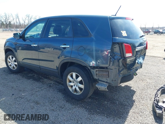 2011 Kia Sorento LX with VIN 5XYKT3A19BG164787, listed as a IAAI auction lot 41847231 with 139,050 mi miles. Bid and sale history available at carsss.com. Image 3.