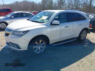 2014 Acura MDX Advance with VIN 5FRYD4H84EB001636, listed as a IAAI auction lot 41644117 with 124,460 mi miles and . Bid and sale history available at carsss.com. Image 18.