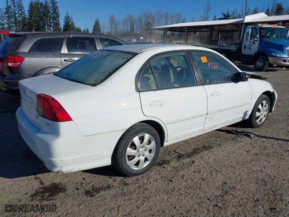 2004 Honda Civic LX with VIN 2HGES16574H553711, listed as a IAAI auction lot 41449308 with 209,021 mi miles. Bid and sale history available at carsss.com. Image 4.