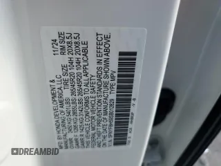2025 Honda Passport EX-L z VIN 5FNYF8H59SB012829, wystawiony jako Copart lot #49347645 z przebiegiem 1480 mil mil oraz Szkody całkowita. Historia ofert i sprzedaży dostępna na DreamBid. Obrazek 14.