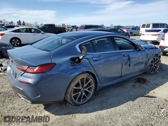 2020 BMW 8 Series M850i with VIN WBAGV8C03LCD56181, listed as a Copart auction lot 44647445 with 0 mi miles and Salvage Title. Bid and sale history available at carsss.com. Image 3.