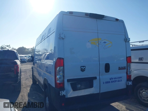 2017 Ram ProMaster Cargo with VIN 3C6TRVDG4HE550125, listed as a IAAI auction lot 41647374 with 255,147 mi miles and . Bid and sale history available at carsss.com. Image 3.