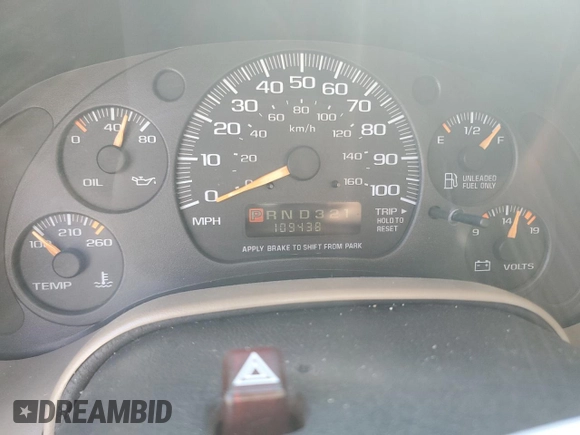 2003 GMC Safari z VIN 1GKEL19X03B503236, wystawiony jako Copart lot #71755844 z przebiegiem 109 438 mil mil oraz Szkody całkowita. Historia ofert i sprzedaży dostępna na DreamBid. Obrazek 9.