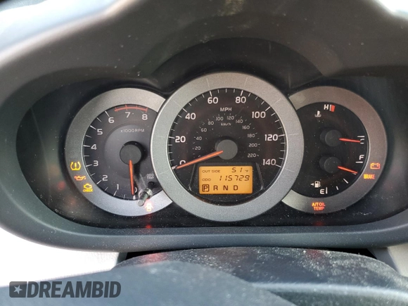 2008 Toyota RAV4 with VIN JTMBD35V185208244, listed as a Copart auction lot 50785505 with 115,729 mi miles and Salvage Title. Bid and sale history available at carsss.com. Image 9.