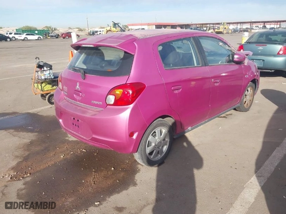 2015 Mitsubishi Mirage ES with VIN ML32A4HJ6FH056662, listed as a IAAI auction lot 40909255 with 38,414 mi miles. Bid and sale history available at carsss.com. Image 4.