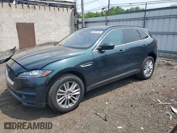 2017 Jaguar F-Pace 35t Prestige with VIN SADCK2BV5HA885091, listed as a Copart auction lot 59938185 with 70,648 mi miles and Salvage title. Bid and sale history available at DreamBid. Image 1.
