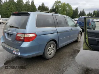 2005 Honda Odyssey EX-L with VIN 5FNRL38705B030402, listed as a Copart auction lot 54888425 with 196,215 mi miles and Clean title. Bid and sale history available at DreamBid. Image 3.