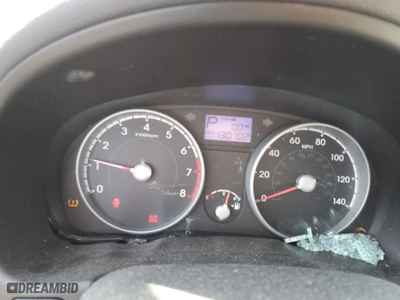 2010 Hyundai Accent SE with VIN KMHCN3AC2AU161948, listed as a Copart auction lot 44276635 with 130,702 mi miles and Salvage Title. Bid and sale history available at carsss.com. Image 9.