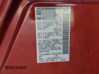 2015 Nissan Pathfinder SL with VIN 5N1AR2MM6FC685563, listed as a Copart auction lot 59467585 with 149,592 mi miles and Salvage title. Bid and sale history available at DreamBid. Image 14.