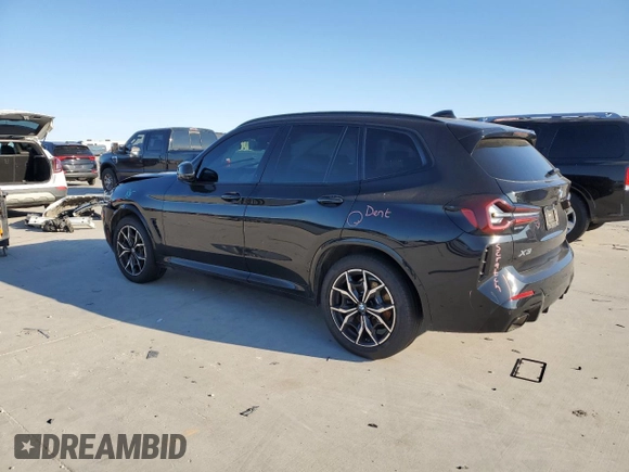 2023 BMW X3 xDrive30i with VIN 5UX53DP04P9P79255, listed as a Copart auction lot 86641004 with 0 mi miles and Salvage Title. Bid and sale history available at carsss.com. Image 2.