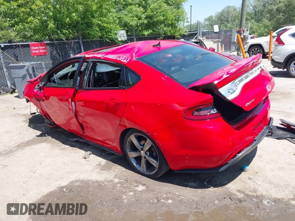 2016 Dodge Dart GT z VIN 1C3CDFEB1GD624797, wystawiony jako IAAI lot #42275210 z przebiegiem 90 264 mil mil oraz . Historia ofert i sprzedaży dostępna na DreamBid. Obrazek 3.