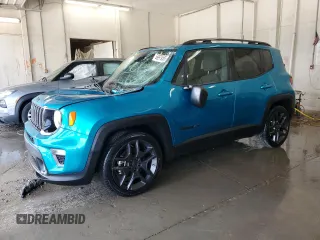 2021 Jeep Renegade Latitude with VIN ZACNJCBB7MPM57579, listed as a Copart auction lot 59979555 with 49,272 mi miles and Salvage title. Bid and sale history available at DreamBid. Image 1.