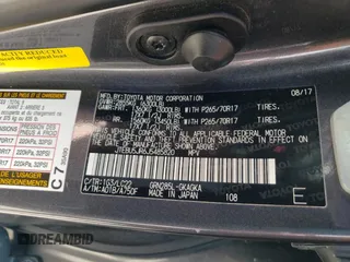 2018 Toyota 4Runner SR5 z VIN JTEBU5JR6J5485820, wystawiony jako Copart lot #57053075 z przebiegiem Nie podano mil oraz Szkoda całkowita • Salvage title. Historia ofert i sprzedaży dostępna na DreamBid. Obrazek 13.