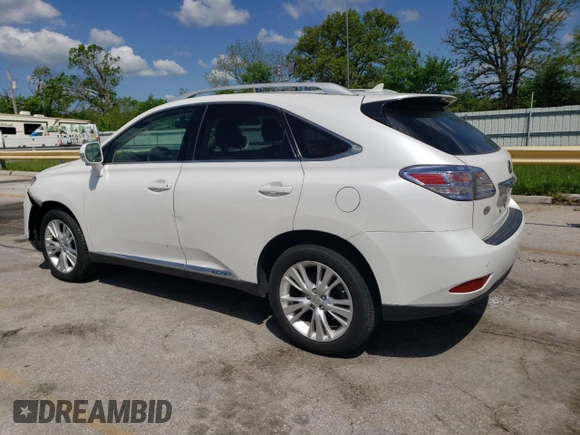 2011 Lexus RX 450h with VIN JTJBC1BA3B2420951, listed as a Copart auction lot 54869515 with 128,716 mi miles and Salvage Title. Bid and sale history available at DreamBid. Image 2.