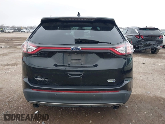 2015 Ford Edge SEL with VIN 2FMTK4J91FBB34028, listed as a IAAI auction lot 41710454 with 77,502 mi miles. Bid and sale history available at carsss.com. Image 16.