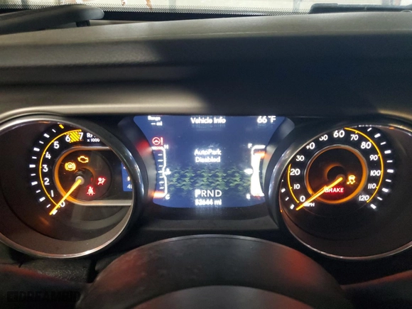 2019 Jeep Wrangler Unlimited Sport S with VIN 1C4HJXDN7KW622545, listed as a Copart auction lot 41647665 with 52,644 mi miles and Salvage Title. Bid and sale history available at carsss.com. Image 9.