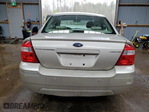 2005 Ford Five Hundred Limited with VIN 1FAHP25115G193839, listed as a Copart auction lot 50478204 with 0 mi miles and Non Repairable. Bid and sale history available at carsss.com. Image 6.
