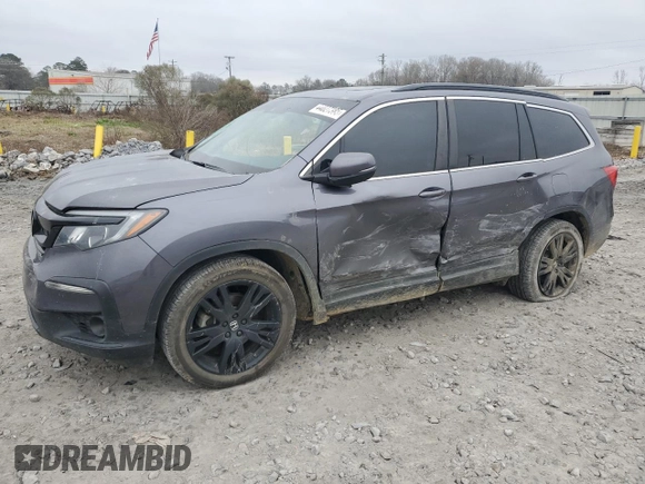 2022 Honda Pilot Special Edition with VIN 5FNYF6H2XNB040198, listed as a Copart auction lot 44027385 with 76,432 mi miles and Salvage Title. Bid and sale history available at carsss.com. Image 1.