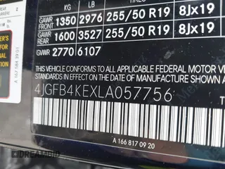 2020 Mercedes-Benz GLE 350 z VIN 4JGFB4KEXLA057756, wystawiony jako IAAI lot #42080599 z przebiegiem 52 881 mil mil oraz . Historia ofert i sprzedaży dostępna na DreamBid. Obrazek 9.