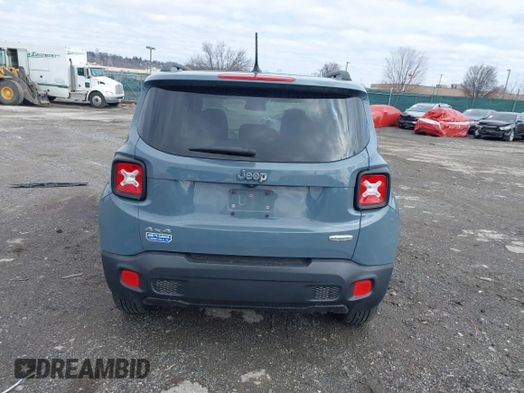 2017 Jeep Renegade Latitude with VIN ZACCJBBB1HPF58787, listed as a IAAI auction lot 41741197 with 93,678 mi miles. Bid and sale history available at carsss.com. Image 16.