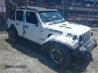 2022 Jeep Wrangler Unlimited Rubicon z VIN 1C4HJXFN4NW123610, wystawiony jako IAAI lot #42499828 z przebiegiem 45 083 mil mil oraz . Historia ofert i sprzedaży dostępna na DreamBid. Obrazek 1.
