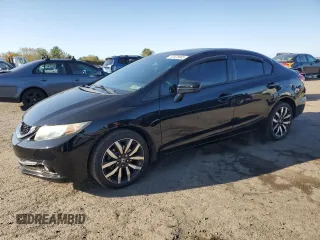 2015 Honda Civic EX-L with VIN 19XFB2F94FE214043, listed as a Copart auction lot 53528065 with 120,000 mi miles and Salvage Title. Bid and sale history available at carsss.com. Image 1.