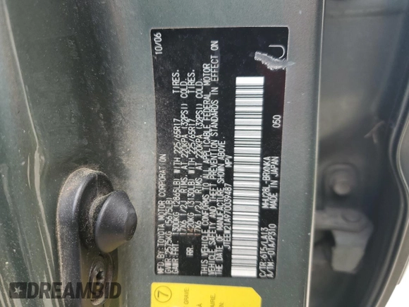 2007 Toyota Highlander w/3rd Row z VIN JTEEW21A970039487, wystawiony jako Copart lot #56884145 z przebiegiem Nie podano mil oraz Szkoda całkowita • Salvage title. Historia ofert i sprzedaży dostępna na DreamBid. Obrazek 13.