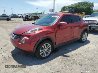 2015 Nissan Juke SV with VIN JN8AF5MV2FT558224, listed as a Copart auction lot 60042675 with 59,886 mi miles and Salvage title. Bid and sale history available at DreamBid. Image 1.