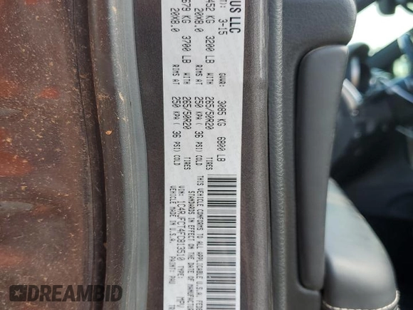 2015 Jeep Grand Cherokee Overland with VIN 1C4RJFCT4FC813510, listed as a Copart auction lot 41466395 with 135,124 mi miles and Salvage Title. Bid and sale history available at carsss.com. Image 13.