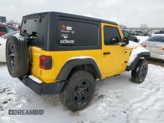2021 Jeep Wrangler Sport S with VIN 1C4GJXAN5MW680091, listed as a Copart auction lot 87200454 with Not Provided miles and Salvage Title. Bid and sale history available at DreamBid. Image 3.