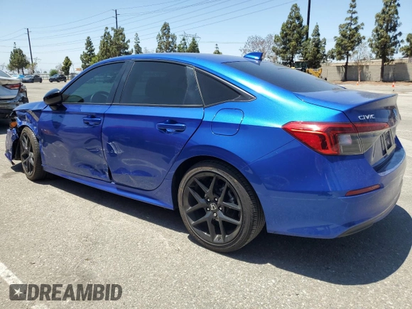 2023 Honda Civic Sport with VIN 2HGFE2F59PH533336, listed as a Copart auction lot 61692945 with 21,726 mi miles and Salvage title. Bid and sale history available at DreamBid. Image 2.