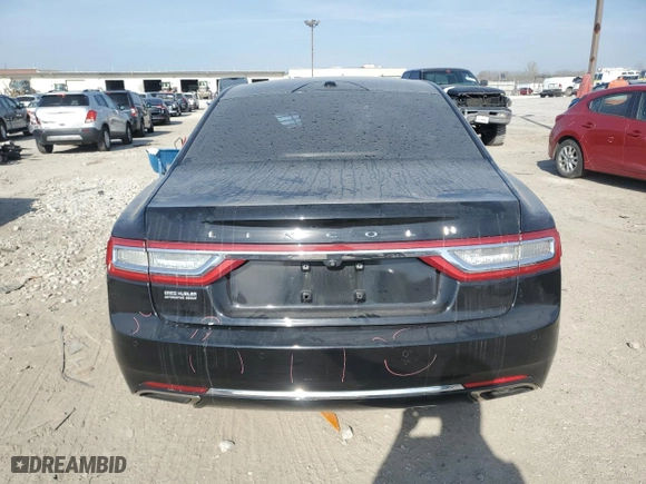 2017 Lincoln Continental Reserve with VIN 1LN6L9NC3H5617847, listed as a Copart auction lot 77968554 with 87,062 mi miles and Salvage Title. Bid and sale history available at carsss.com. Image 6.