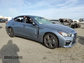2014 Infiniti Q50 Premium with VIN JN1BV7AP0EM671637, listed as a Copart auction lot 47119015 with 141,459 mi miles and Salvage Title. Bid and sale history available at carsss.com. Image 4.